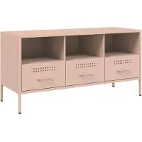 vidaXL Tv-meubel 100,5x39x50,5 cm staal roze