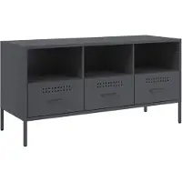vidaXL Tv-meubel 100,5x39x50,5 cm staal antracietkleurig