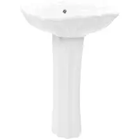 vidaXL Lavabo autoportant avec socle Céramique Blanc 580x510x200 mm