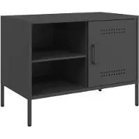 vidaXL Tv-meubel 68x39x50,5 cm staal zwart