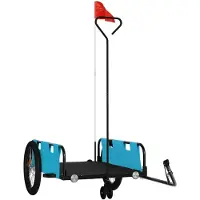 vidaXL Fietstrailer oxford stof en ijzer blauw en zwart