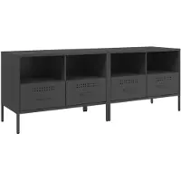vidaXL TV-kastjes, 2 stuks, zwart, 68x39x50,5 cm, staal