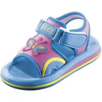 Beco meisjes sandaaltjes, blauw/roze, Vlinder motief, maat 23