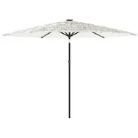 vidaXL Parasol met stalen paal 288x288x225 cm wit