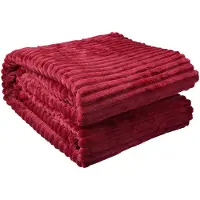 Clayre & Eef Plaid 180x200 cm Rood Polyester Deken Rood Deken