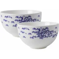 Heinen Delfts Blauw - Yoghurtschaal De Blauwe Fiets 2 st.