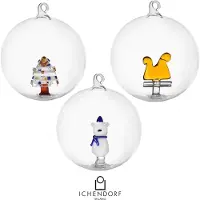Ichendorf Milano Ichendorf Cumini XMas Crew Glazen kerstballen N0 3 - set van 3