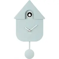Present Time Wall clock Modern Cuckoo ABS soft blue