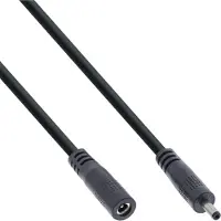 InLine DC verlengkabel | 3,5 x 1,35mm | max. 140W | zwart | 2 meter