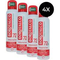 Borotalco 72H Intensive Deodorant Spray - 4 x 150 ml