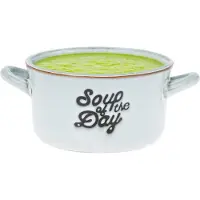 Excellent houseware soepkom/snack schaaltje - lichtblauw - 500ml - porselein - met oor