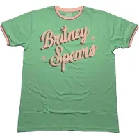 Rock Off Britney Spears - Retro Text Heren T-shirt - L - Groen