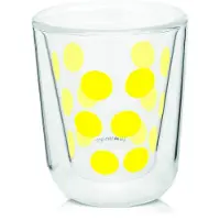 Zak!Designs Dotdot Espressobeker - Dubbelwandig - 7,5 cl - Geel