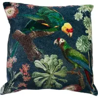 Mars & More kussen fluweel charming papegaaien groen blauw 45x45cm*