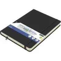 Kangaro schetsboek - A5 - zwart - PU hardcover - met elastiek en lint - K-861220