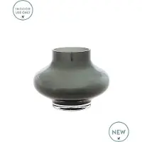 Vase the World Vaas Ruvuma | Small | Grijs - Grey | Mondgeblazen Glas | Nieuw | Ø20 x H15 cm