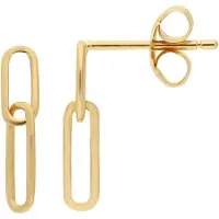Glow 206.0525.00 Oorhangers Goud 14mmq3mm Geen edelsteen