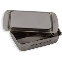 Merkloos Uitstekend Houseware RVS Botervloot Met Deksel - 16x11x4.5cm - Boterbox Voor De Koelkast - Vaatwasser Veiliger -