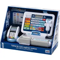 KleinToys Toys - speelgoed kassa - incl. geluidseffecten, speelgoed munten, biljetten en credit card - meerkleurig