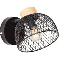 Brilliant Wandspot Thuy Bamboe Zwart E14