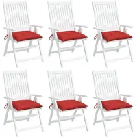 vidaXL Palletkussens 6 st 50x50x7 cm oxford stof rood
