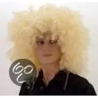 Partyproduct Super afro pruik blond 60 cm