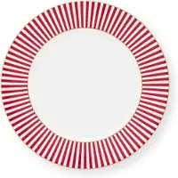 Pip studio Ontbijtbord Royal Stripes Dark Pink 17 cm (Set van 6)