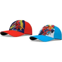 K-KIDS Marvel Polyester Petten - Set van 2 Stuks - Blauw en Rood - Spiderman
