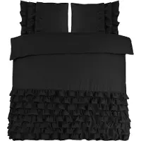 Dreamhouse Dekbedovertrek Cyprus Black Percal-140 x 200 / 220 cm | 1-Persoons