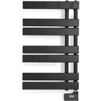 Create - Elektrische handdoekhouder voor aan de wand, Voorkomt vocht, Praktisch en gemakkelijk in het gebruik. 6 modi, Timer tot 24 uur, met hangers, 30ºC, Kleur Zwart - WARM TOWEL MODERN