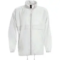 B&C Regenkleding voor jongens/meisjes wit - Sirocco windjas/regenjas voor