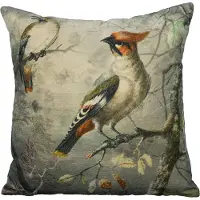 Mars & More kussen fluweel charming kuifvogel 45x45cm