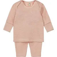 Dirkje broek + longsleeve roze Set Meisjes Katoen Ronde hals Effen - maat 80