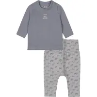 Dirkje broek + longsleeve blauw Set Jongens Stretchkatoen Ronde hals All over print - maat 68