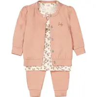 Dirkje Set 3-delig Shirt + Broek + Vest Dusty Pink-62 maat Maat 62