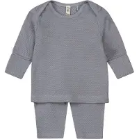 Dirkje broek + longsleeve blauw Set Jongens Katoen Ronde hals Effen - maat 80