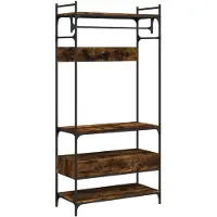 vidaXL Kledingkast met lades 89x39x184,5 cm bewerkt hout gerookt eiken