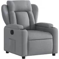 vidaXL Fauteuil elektrisch verstelbaar stof lichtgrijs