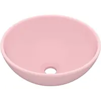 vidaXL Wastafel rond 32,5x14 cm keramiek matroze