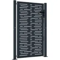 vidaXL Poort 100x125 cm met vierkant staal antracietkleurig