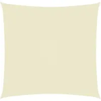 vidaXL Zonnescherm vierkant 6x6 m oxford stof crèmekleurig