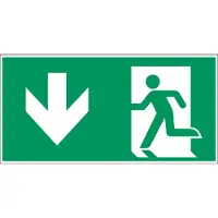 Allesveilig.nl Nooduitgang naar beneden pictogram