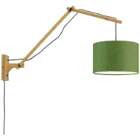 Good&Mojo Bamboe LED Wandlamp Andes | 1X E27 Max 40W | Green Forest