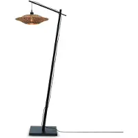 Good&Mojo Bamboe LED Staande Lamp Bali | 1X E27 Max 60W | Natural/Black