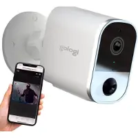 Gologi draadloze beveiligingscamera – oplaadbaar – Full HD nachtzicht & bewegingsdetectie – 12 x 5 x 8 cm – wit