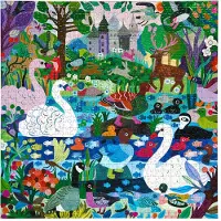 Eeboo Piece & Love: Ducks in The Clearing - 1000 Piece Puzzle - Adult Square Jigsaw 23x23 Includes Image Reference Insert Pieces