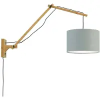 Good&Mojo Bamboe LED Wandlamp Andes | 1X E27 Max 40W | Light Grey