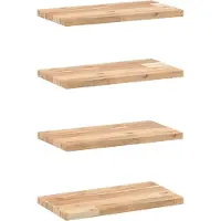 vidaXL Wandschappen 4 st zwevend 60x20x2 cm onbehandeld acaciahout