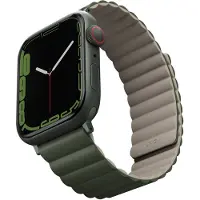 Uniq Revix dubbelzijdig bandje voor de Apple Watch | 44/45/46/49 mm - Pine (Green/Taupe)