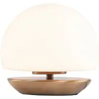 Steinhauer Ancilla 7932BR – Bronzen tafellamp met wit glas en 3-staps touchdimmer
